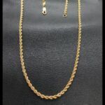 Cordon oro amarillo 18k grosor fino 51,5 cm