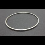Pulsera oro blanco 18k tipo aro liso