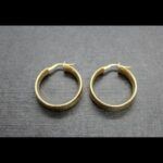 Argollas oro amarillo 18k lisas tamaño medio