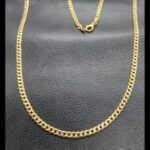 Cadena oro amarillo 18k eslabon barbada plana 60 cm