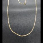 Cadena oro amarillo 18k eslabón plano tipo ojo de lince 51,5 cm