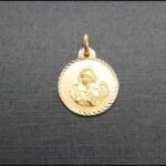 Medalla oro amarillo 18qt del Angel de la Guarda