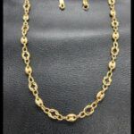 Cadena oro amarillo 18 qt de 45 cm con eslabón mixto