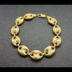 Pulsera oro amarillo 18k eslabón tipo calabrote 20 cm
