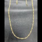 Cadena oro amarillo 18k eslabón plano 46,5 cm