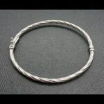Pulsera oro blanco 18k con forma rizada