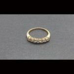 Anillo oro amarillo 18k con 7 brillantes de 0,12qtes cada uno, total 0,84qtes nº 15