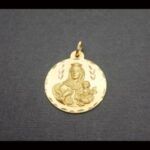 Medalla oro amarillo 18k de la virgen del Carmen