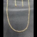 Cadena oro amarillo 18 qt de 60 cm eslabón 3x1