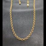 Cadena oro amarillo 18 qt de 50 cm eslabones forma redonda