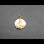 Medalla oro amarillo 18 qt del Escapulario