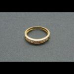 Alianza oro amarillo 18k con circonitas nº 13