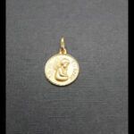 Medalla oro amarillo 18k con imagen de un angel "Yo te cuidaré"