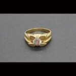 Anillo oro amarillo 18k tipo solitario con circonita nº 20