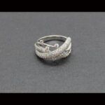 Anillo oro blanco 18k cuajado de puntas de brillantes nº 14