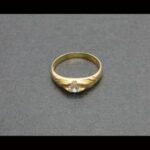 Anillo oro amarillo 18k tipo solitario con circonita nº 16