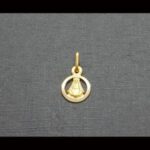 Medalla oro amarillo 18k pequeña de la virgen del Rocio