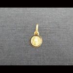 Medalla oro amarillo 18k pequeña de la virgen del Rocio