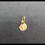 Medalla oro amarillo 18k pequeña de la virgen del Rocio