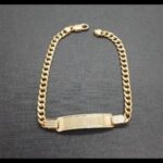 Esclava oro amarillo 18k eslabon tipo barbada 20 cm