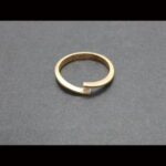 Anillo oro amarillo 18k nº 16 con brillante central de 0,05 qt