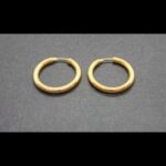Argollas oro amarillo 18k lisas redondeadas