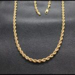 Cordón oro amarillo 18k de 53 cm