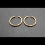Argollas oro amarillo 18k lisas tamaño mediano