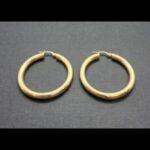 Argollas oro amarillo 18k lisas, cierre tipo clip