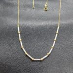 Gargantilla oro amarillo y blanco 18k 44,5 cm